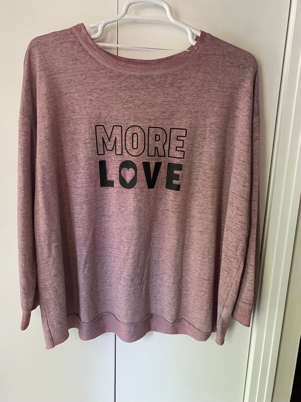 C&C California Oversized Comfy Supersoft Sweatshirt 2X Lounge “More Love”